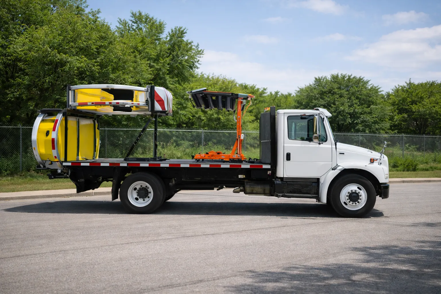 Truck mounted attenuator for highway safety